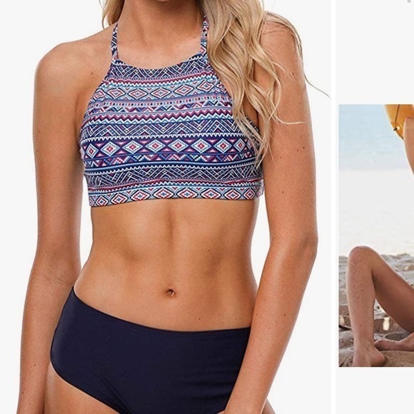 Other - NWOT high waisted tribal swimsuit Small